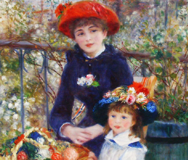 Renoir's 'Two Sisters' paining of a mother and child