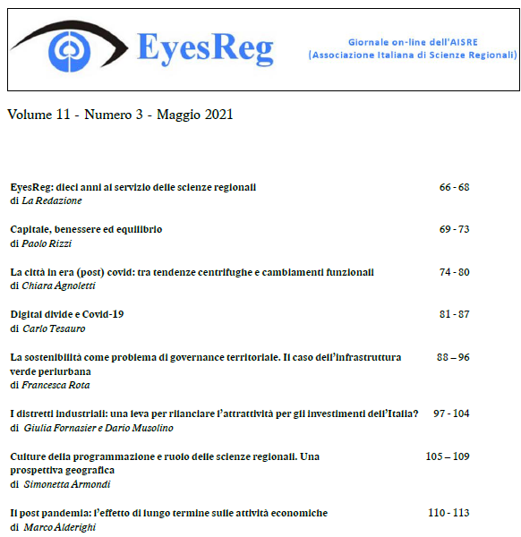 EyesReg. Giornale on-line dell'Associazione Italiana Scienze Regionali