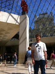 In the Louvre with Mickey Mouse